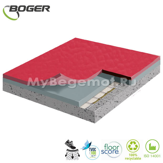 Спортивный линолеум Boger Multipurpose Flooring BG-93110 4.5 мм