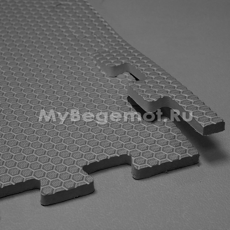Мягкий пол, коврики-пазлы "СОТЫ" 100х100x1.4 см, серый