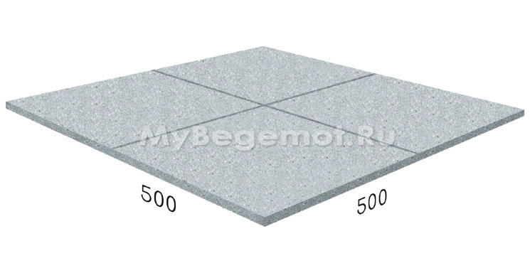 Резиновая плитка RUBBLEX STANDART, 50x50 см, серая