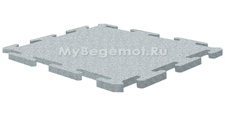 Резиновая плитка на пазлах RUBBLEX PUZZLE 1000х1000х25 мм, серая