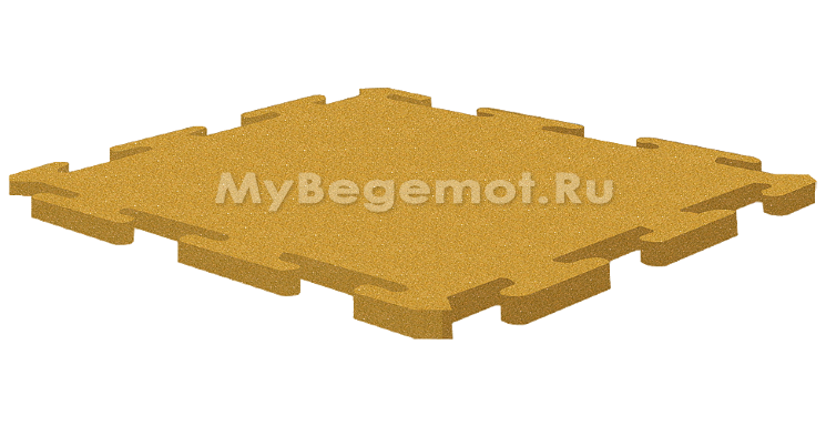 Резиновая плитка на пазлах RUBBLEX PUZZLE 1000х1000х10 мм, песочная