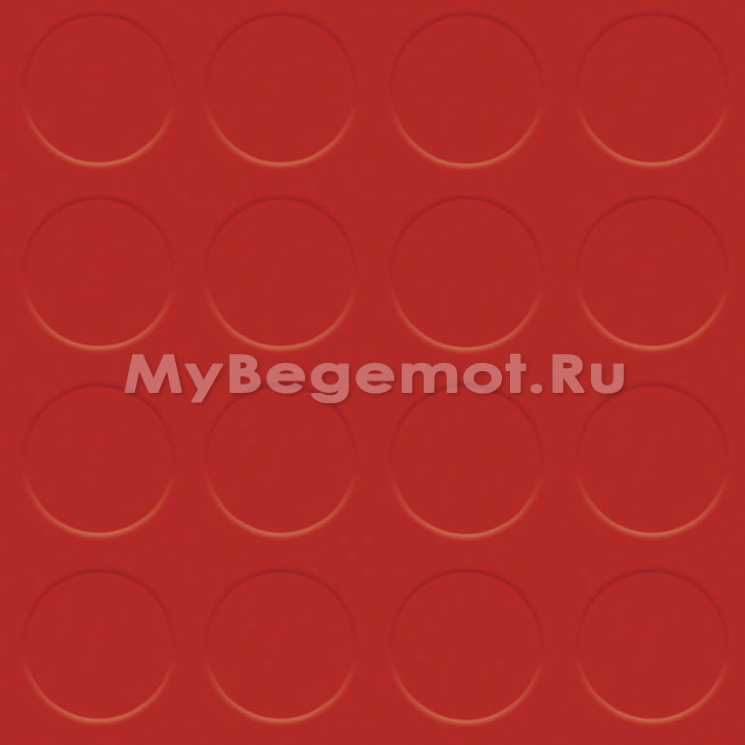 Резиновая дорожка, рулонная резина ТЭП "Монетка" 1.0*10.0 м, красный