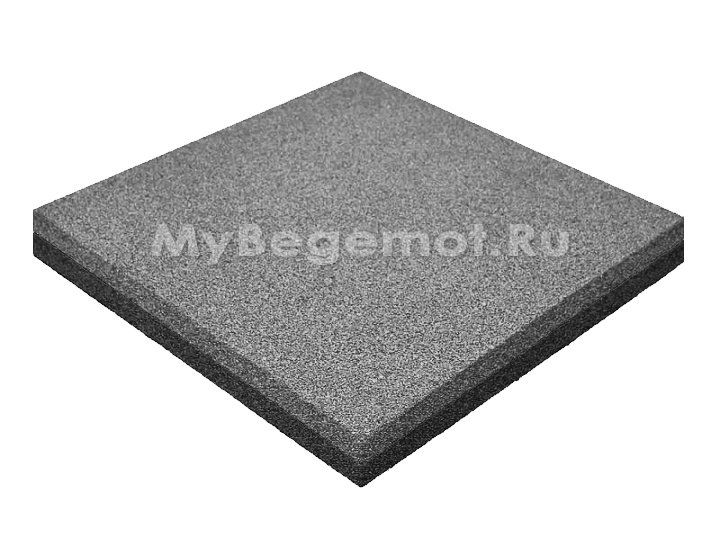 Резиновая плитка M-KORT STANDART, 500x500х40 мм, серая