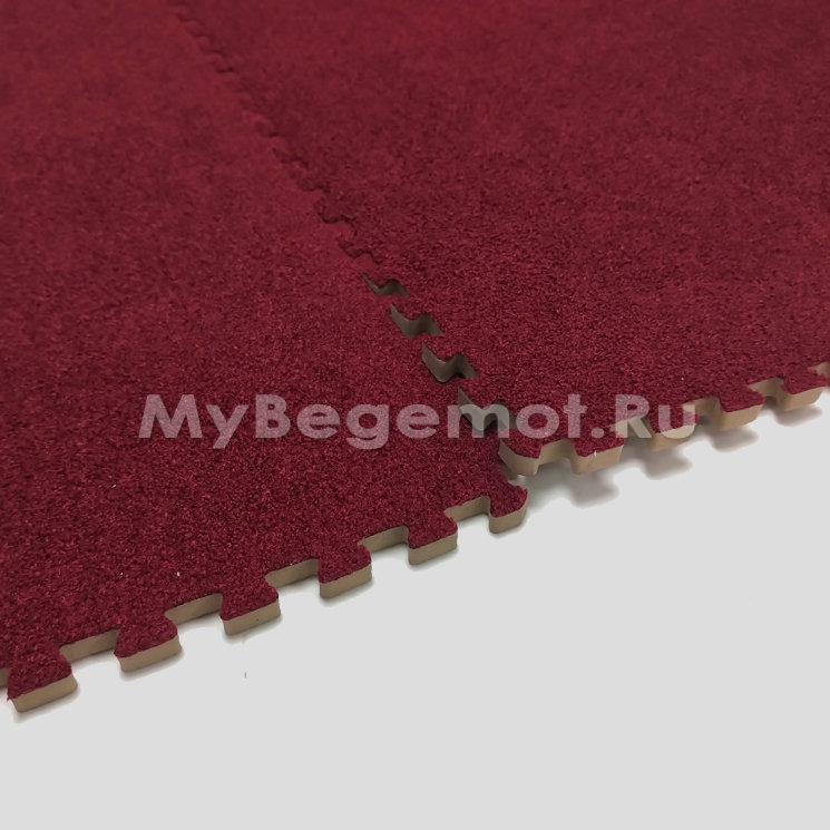 Детский мягкий пол с ковролином NEEU 60x60 см, красный 05